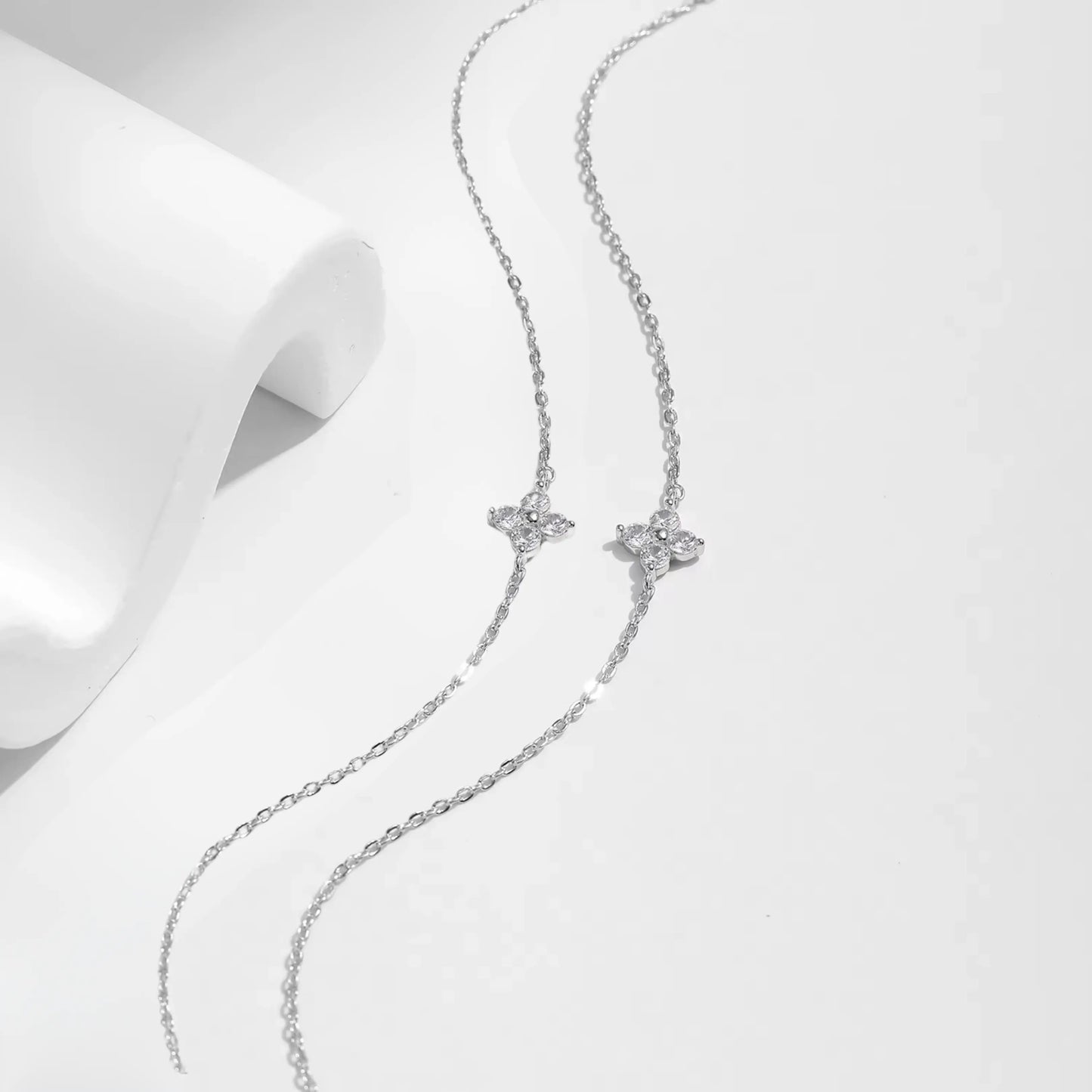 Bracelete Leaf Silver com Zircônia em Prata 925