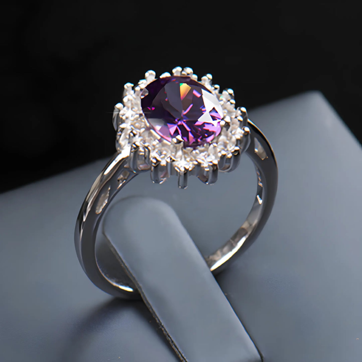 Anel Chromia em Prata 925 com Zircônia