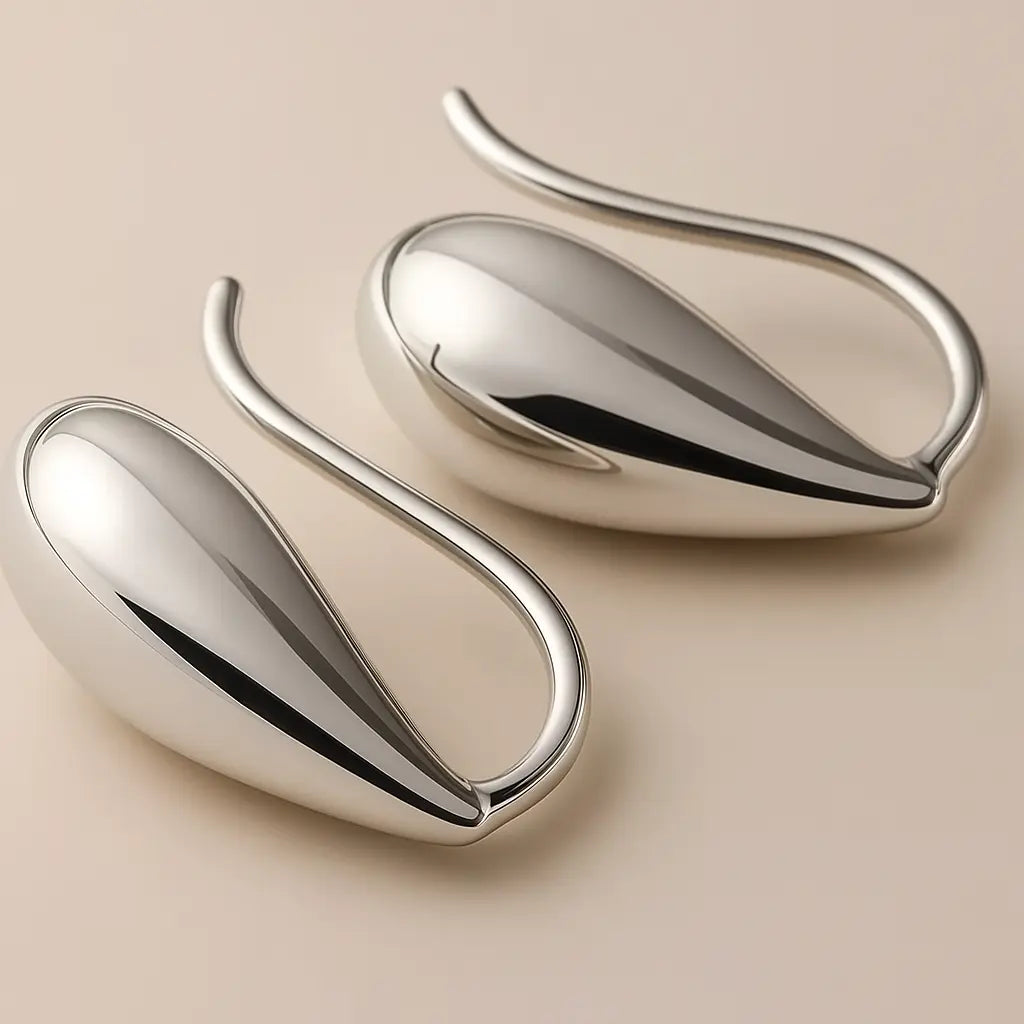 Brinco Glossy em Prata 925