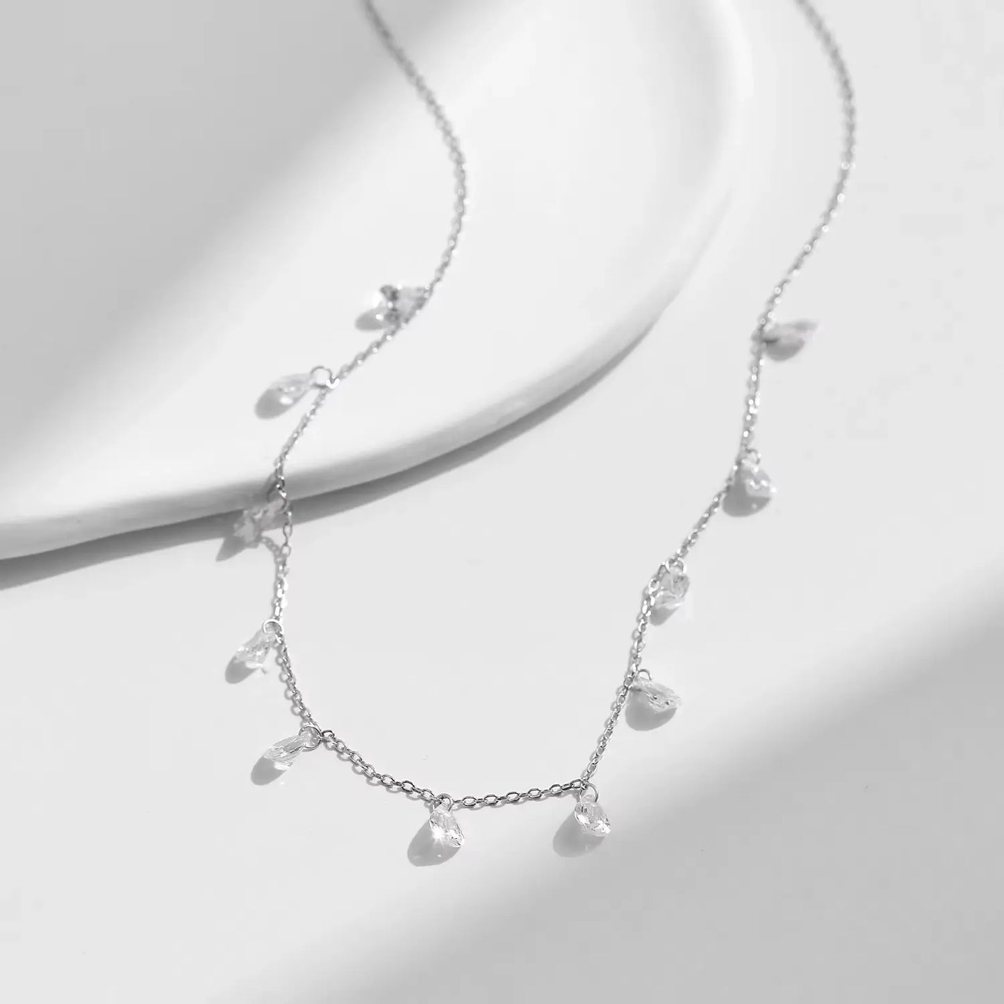 Colar Linha de Zircônia em Prata 925