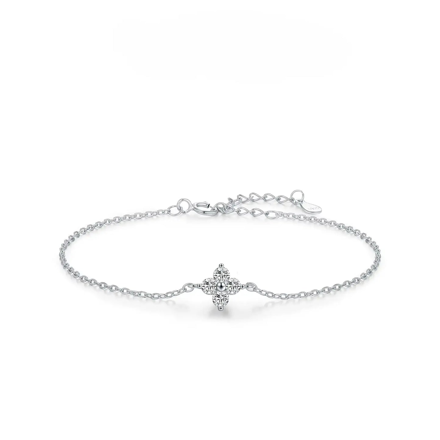 Bracelete Leaf Silver com Zircônia em Prata 925