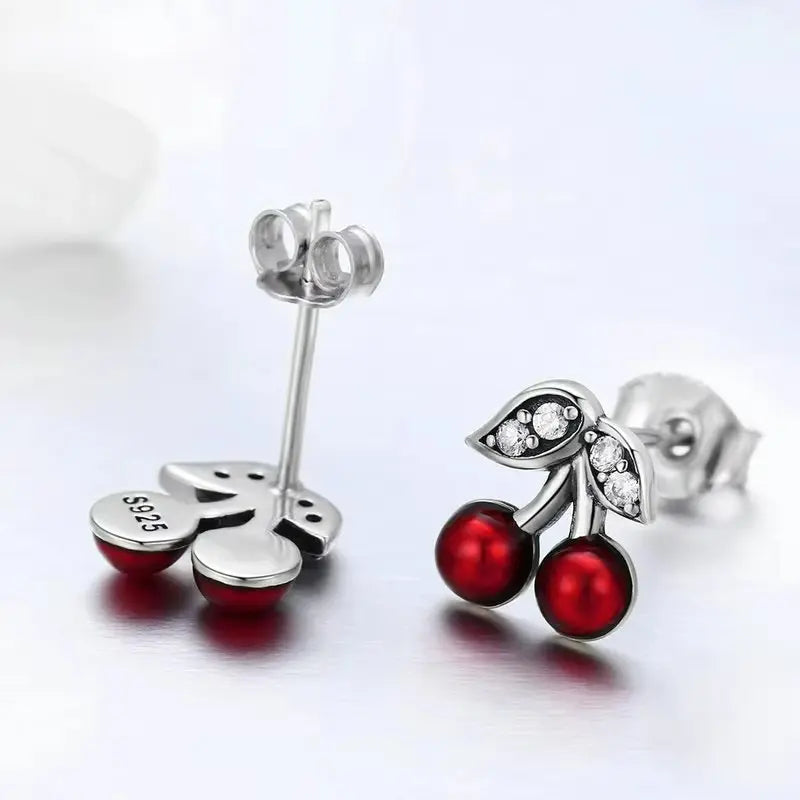 Brinco Cherry com Zircônia em Prata 925