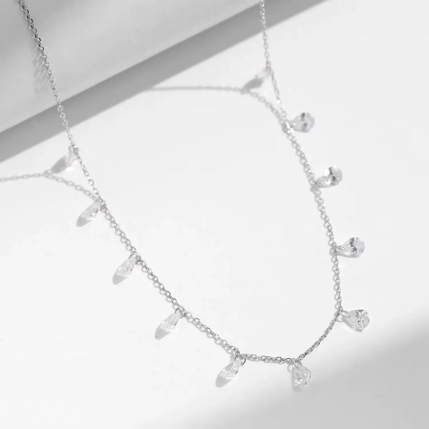 Colar Linha de Zircônia em Prata 925