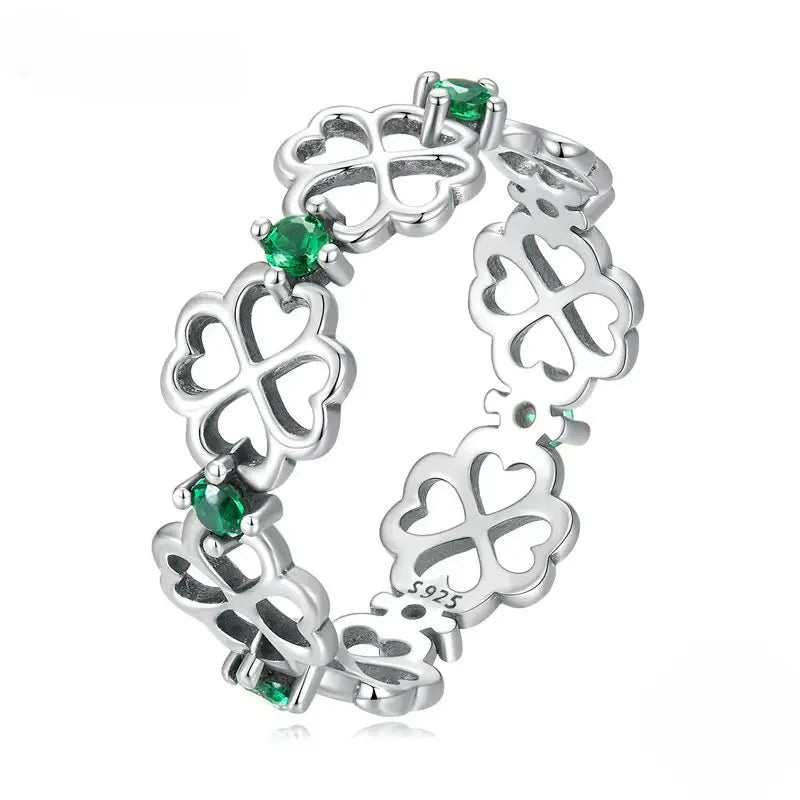 Anel Lucky com Zircônia Verde