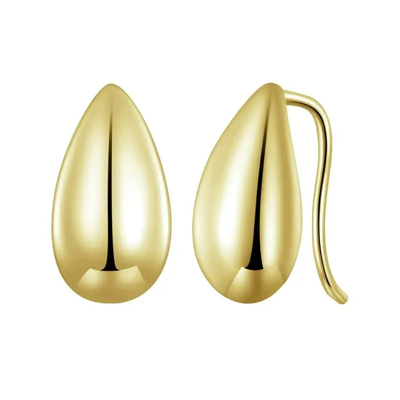 Brinco Glossy em Prata 925 banhado a ouro