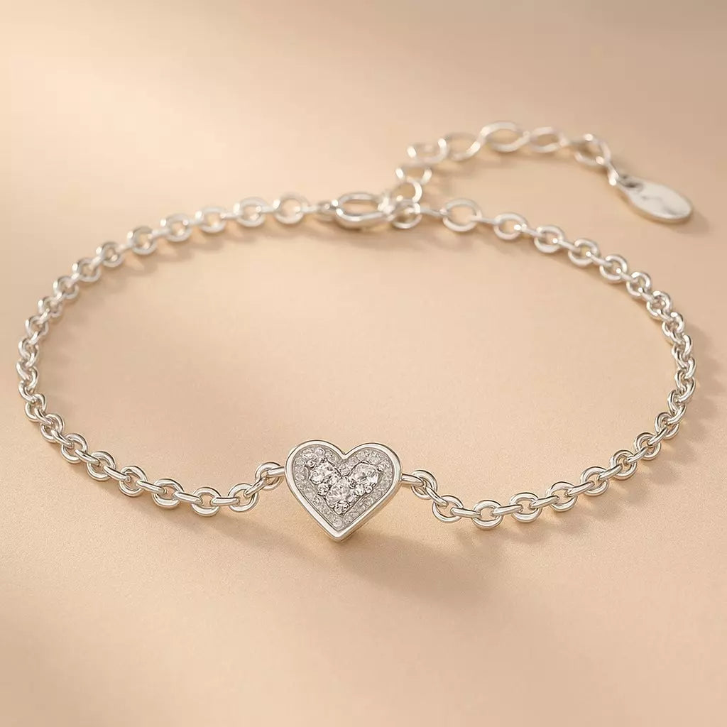 Bracelete Pure Love com Zircônia em Prata 925