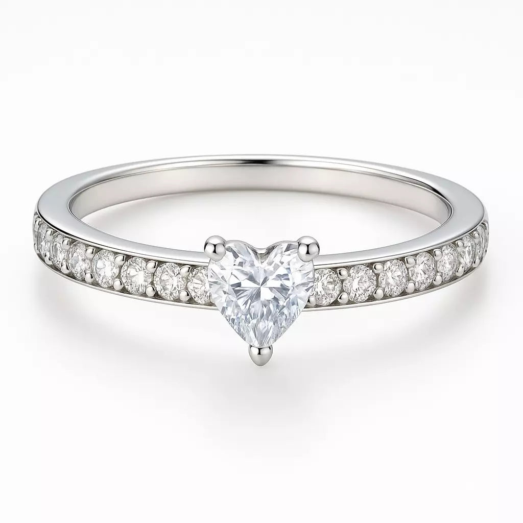Anel Sparkle Heart com Zircônia