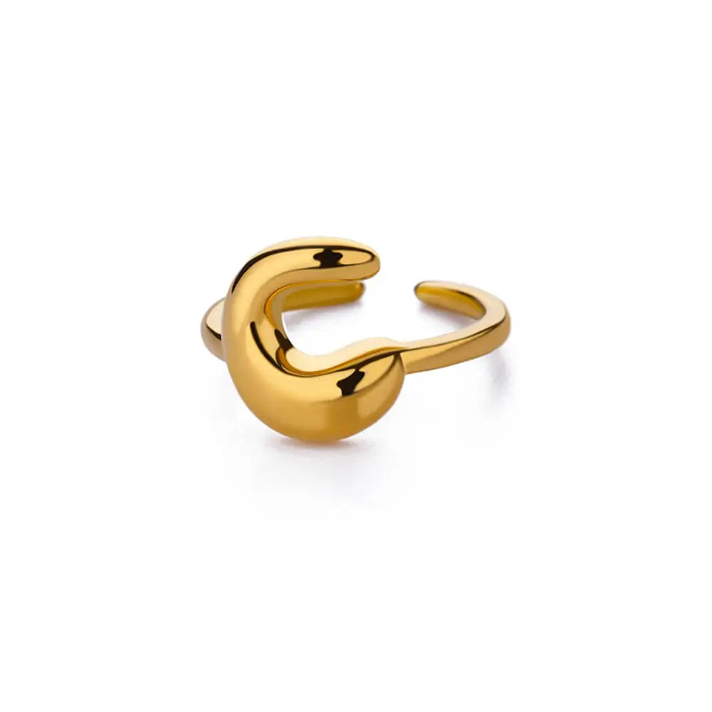 Anel Letrita Memores banhado a Ouro 18k