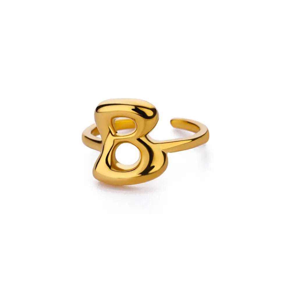 Anel Letrita Memores banhado a Ouro 18k