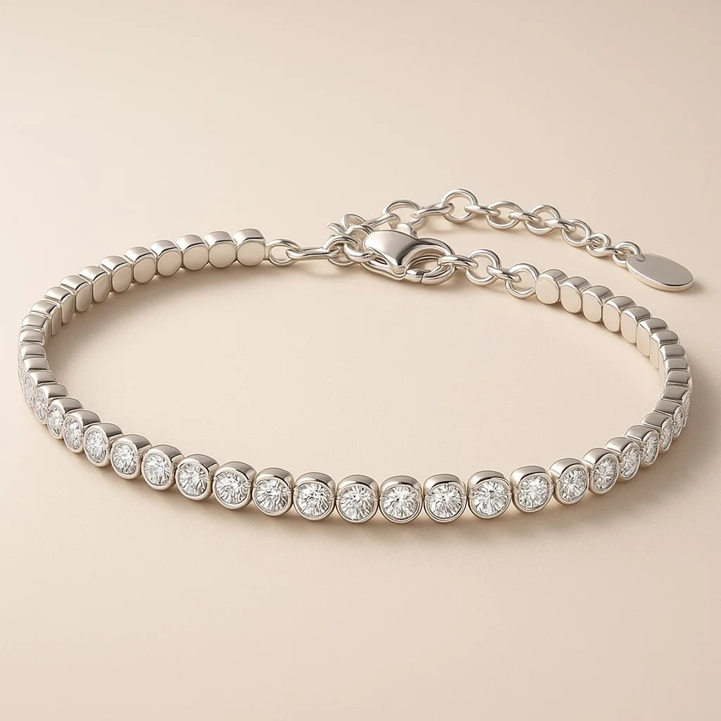 Bracelete Lumos com Zircônia em Prata 925