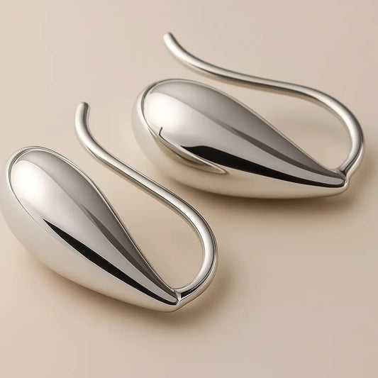 Brinco Glossy em Prata 925