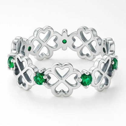 Anel Lucky com Zircônia Verde