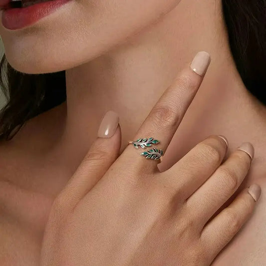 Anel Nature com Esmalte Ajustável
