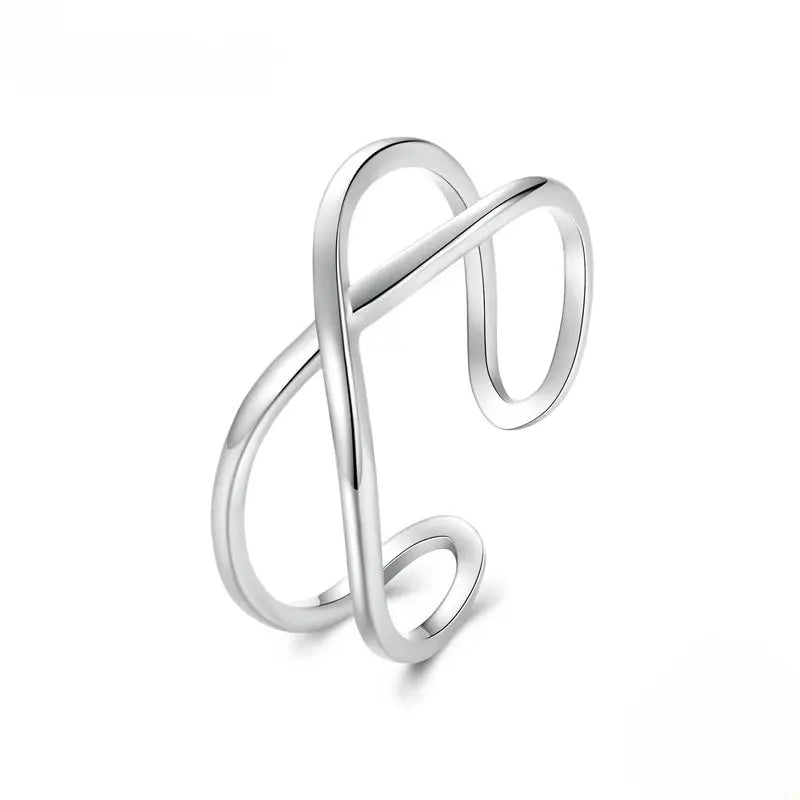 Anel Knot Eterno em Prata 925 Ajustável