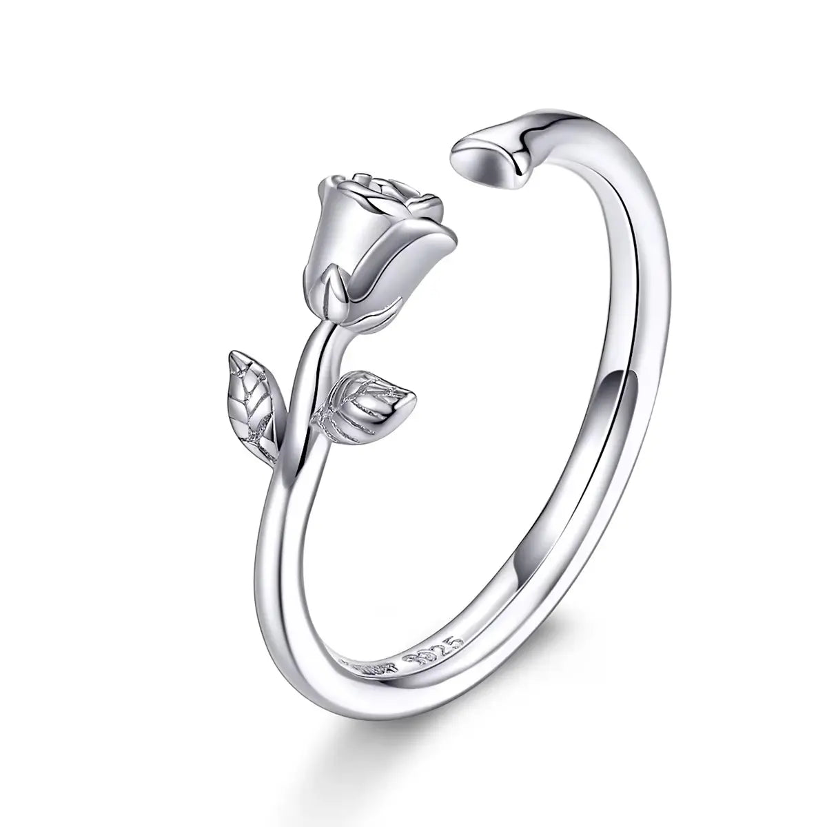Anel Flor de Prata 925 Ajustável