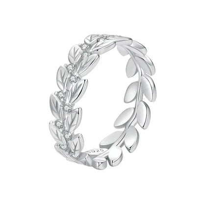Anel Vita Gem com Zircônia banhado a Ouro Branco