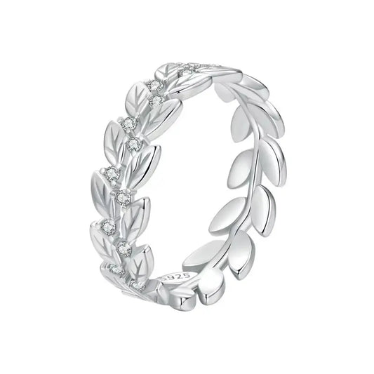 Anel Vita Gem com Zircônia banhado a Ouro Branco