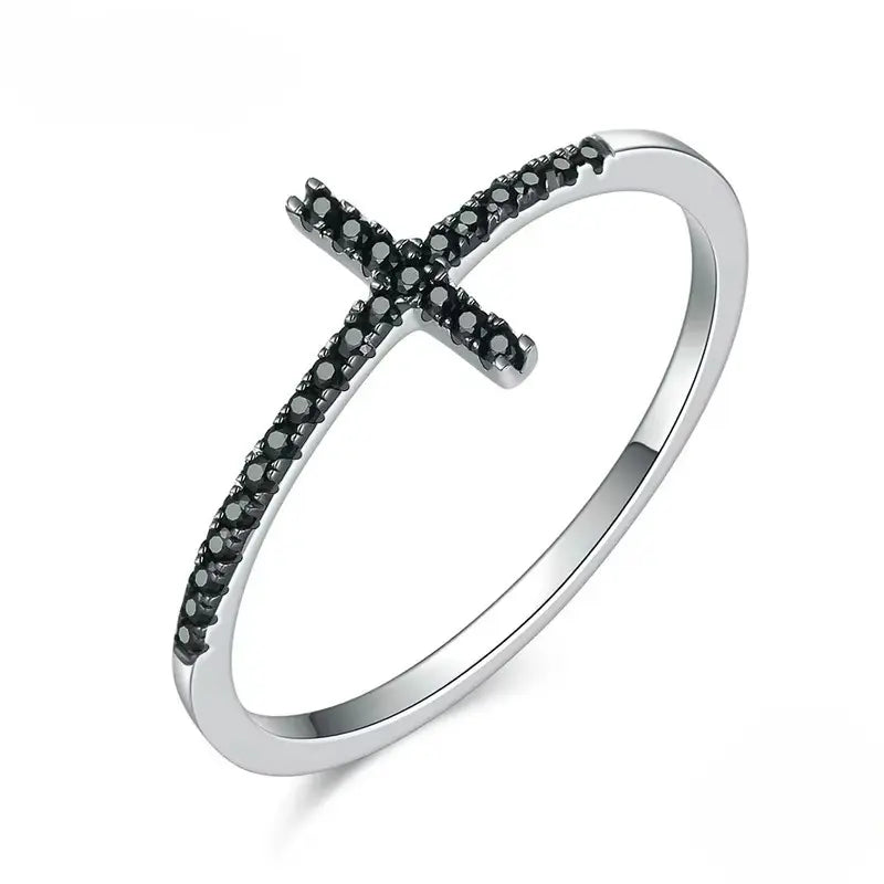 Anel Holy Cross com Zircônia