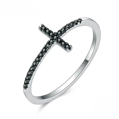 Anel Holy Cross com Zircônia