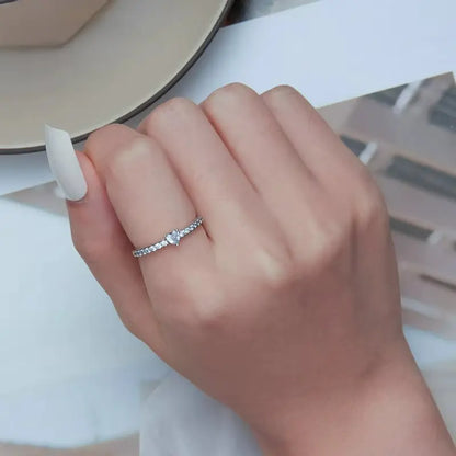 Anel Sparkle Heart com Zircônia