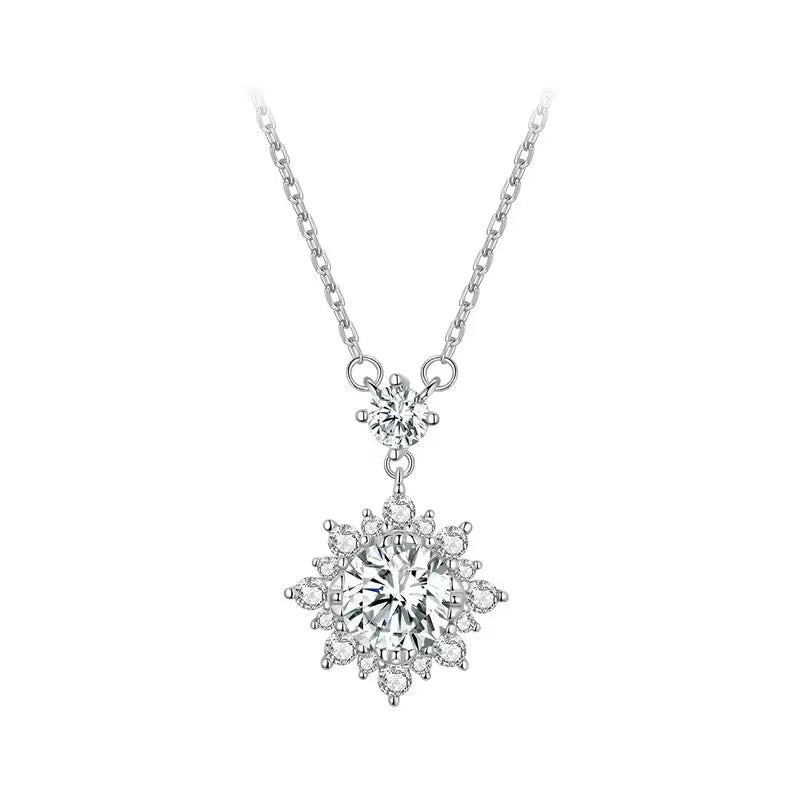 Colar Shine Moissanite em Prata 925 banhado a Platina