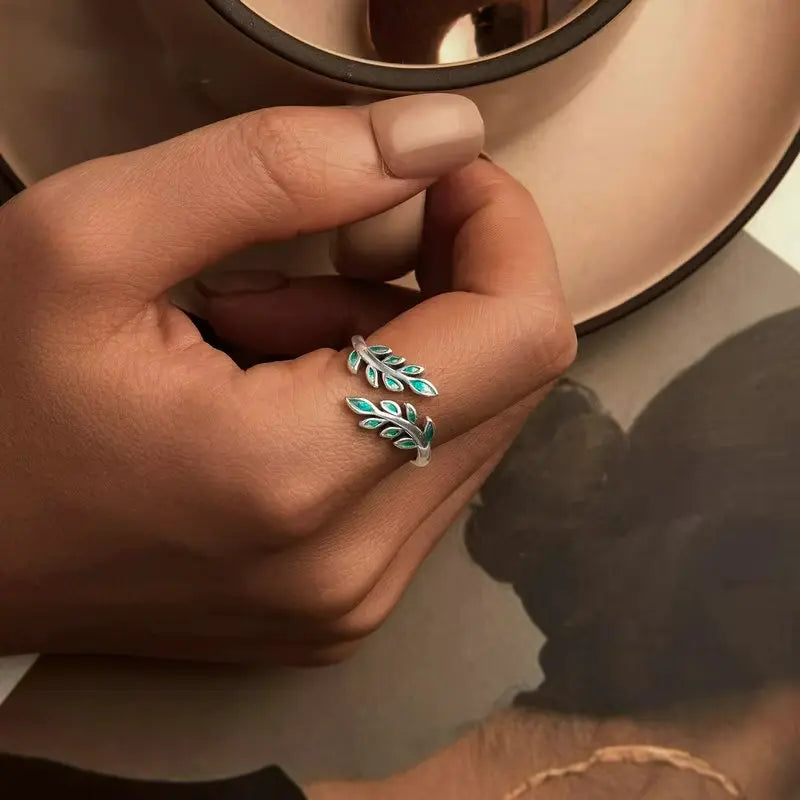 Anel Nature com Esmalte Ajustável