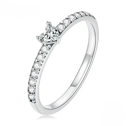 Anel Sparkle Heart com Zircônia