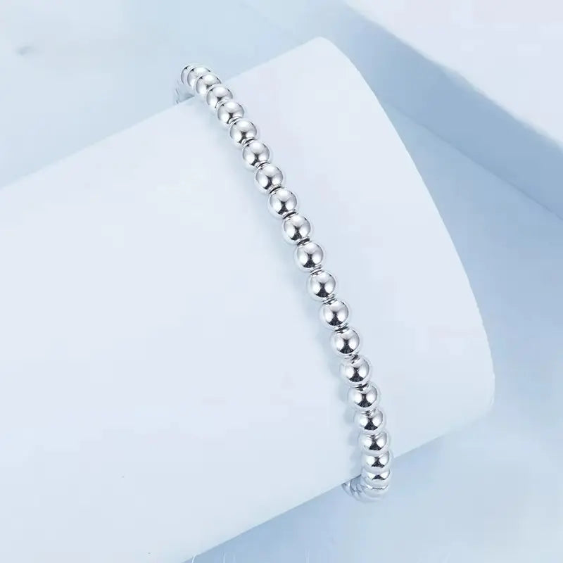 Bracelete Sfera em Prata 925 banhado a Ouro Branco