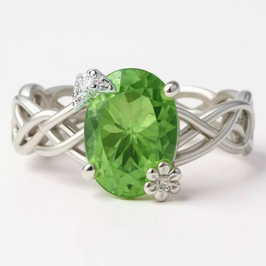 Anel Serene Spinel em Prata 925 com zircônias