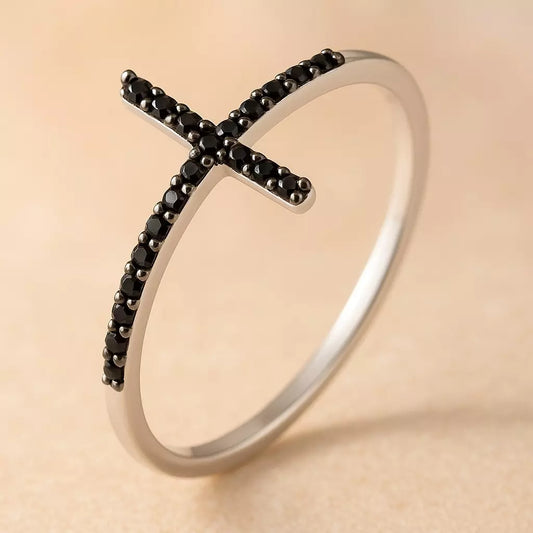 Anel Holy Cross com Zircônia