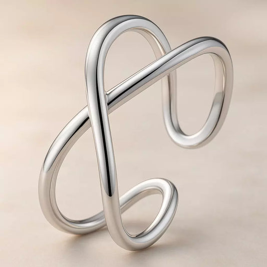 Anel Knot Eterno em Prata 925 Ajustável