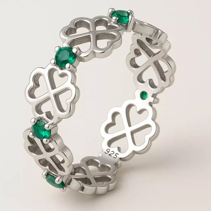 Anel Lucky com Zircônia Verde