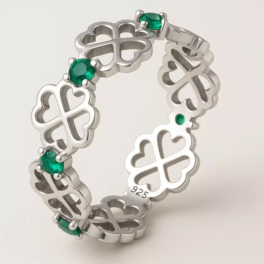 Anel Lucky com Zircônia Verde