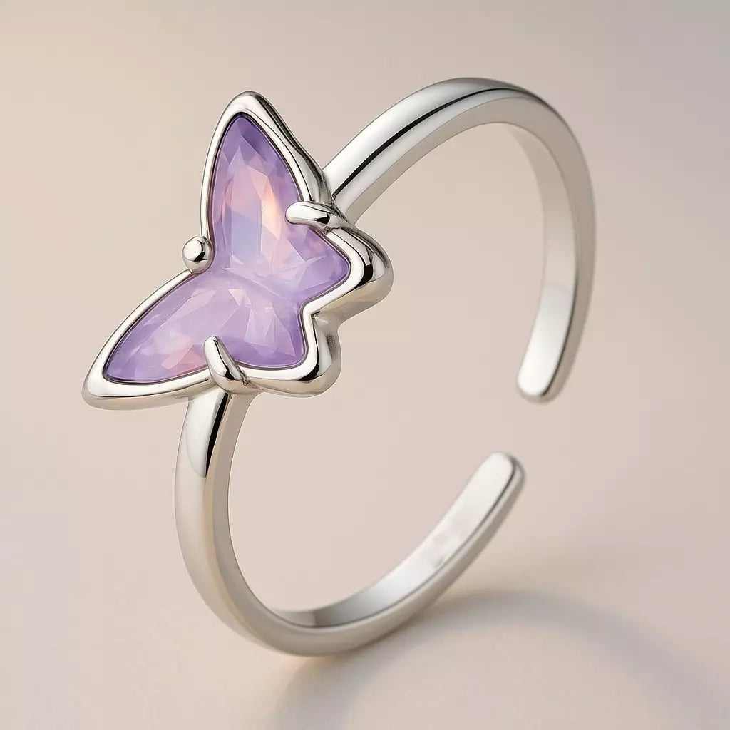 Anel Serenity Wings em Prata 925 Ajustável