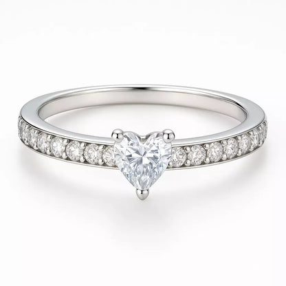 Anel Sparkle Heart com Zircônia