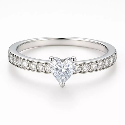 Anel Sparkle Heart com Zircônia