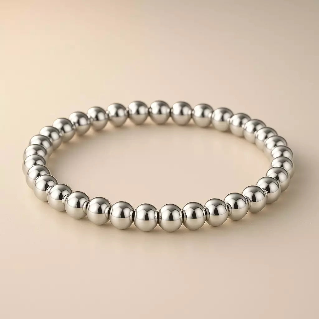 Bracelete Sfera em Prata 925 banhado a Ouro Branco