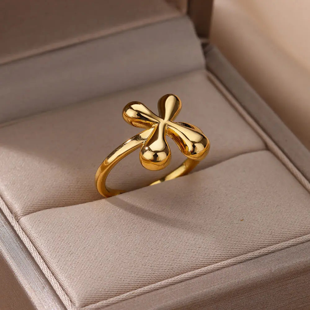 Anel Letrita Memores banhado a Ouro 18k