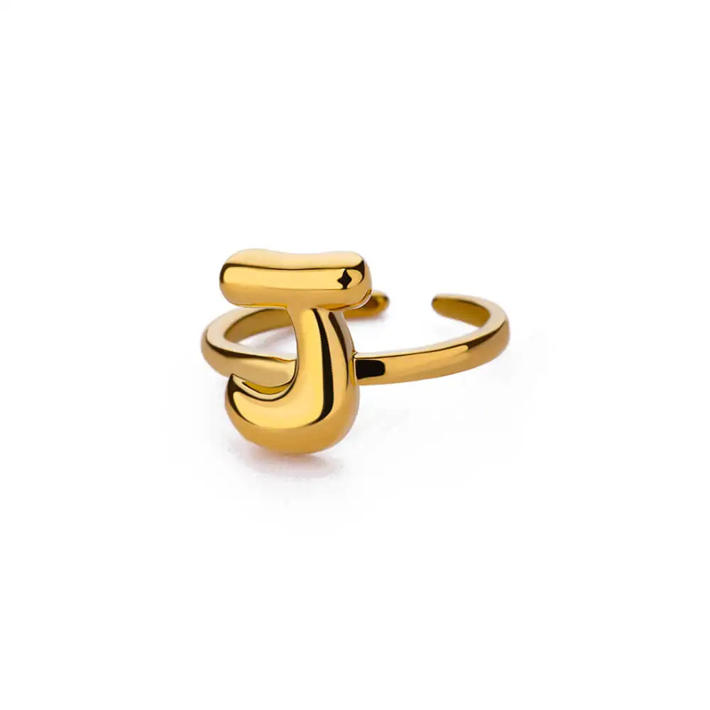 Anel Letrita Memores banhado a Ouro 18k