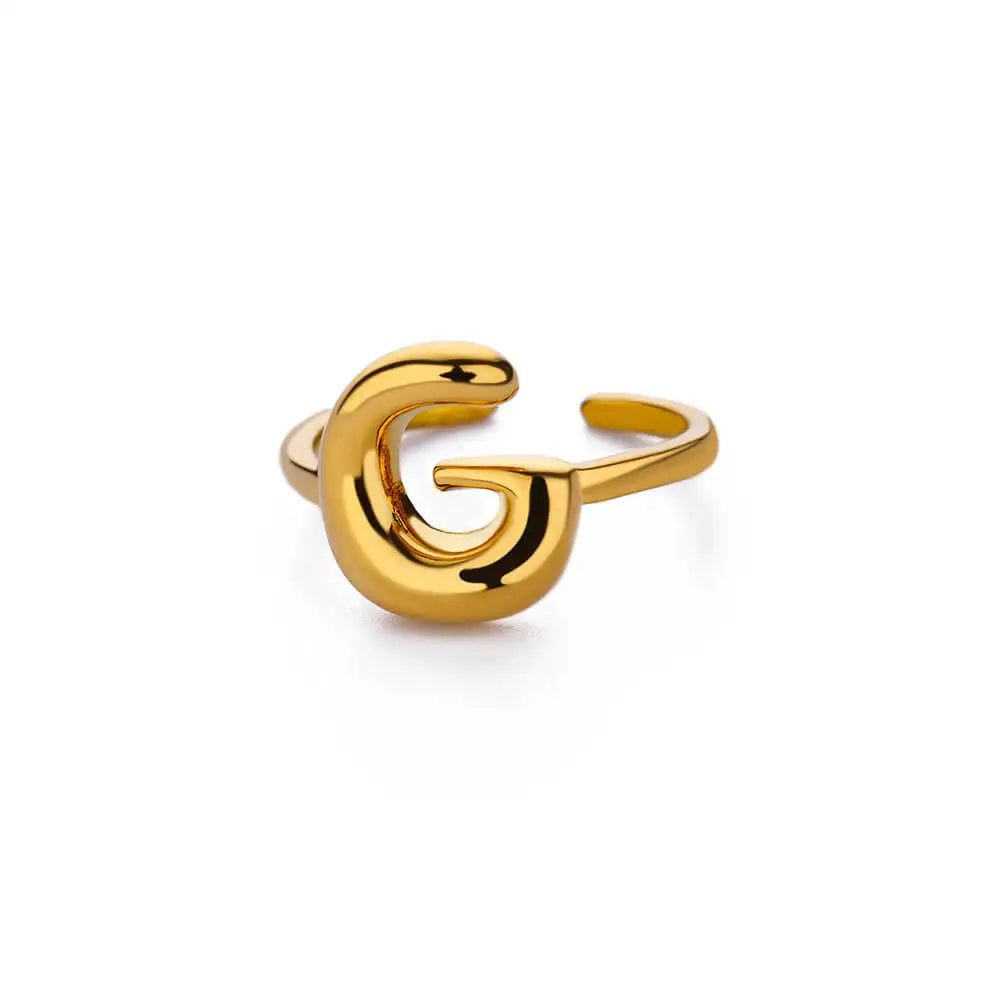 Anel Letrita Memores banhado a Ouro 18k