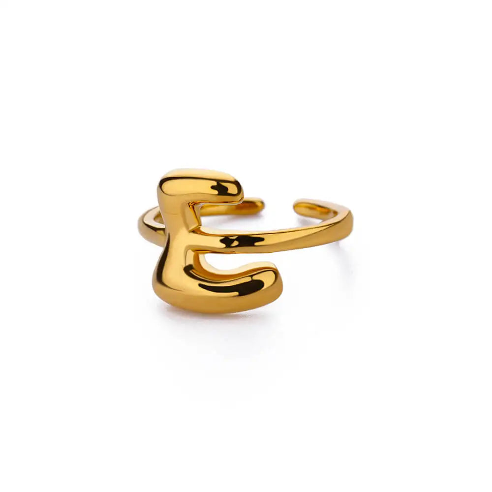 Anel Letrita Memores banhado a Ouro 18k