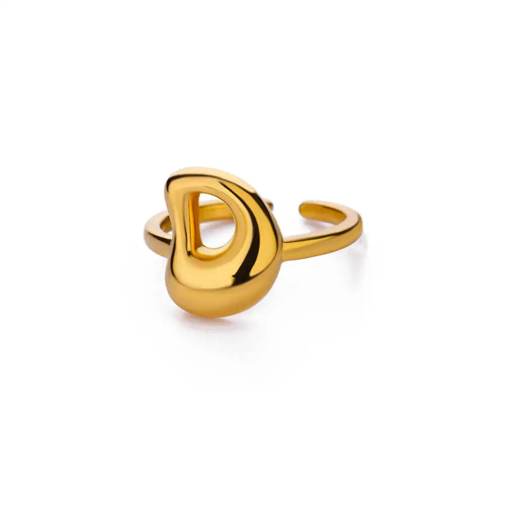 Anel Letrita Memores banhado a Ouro 18k
