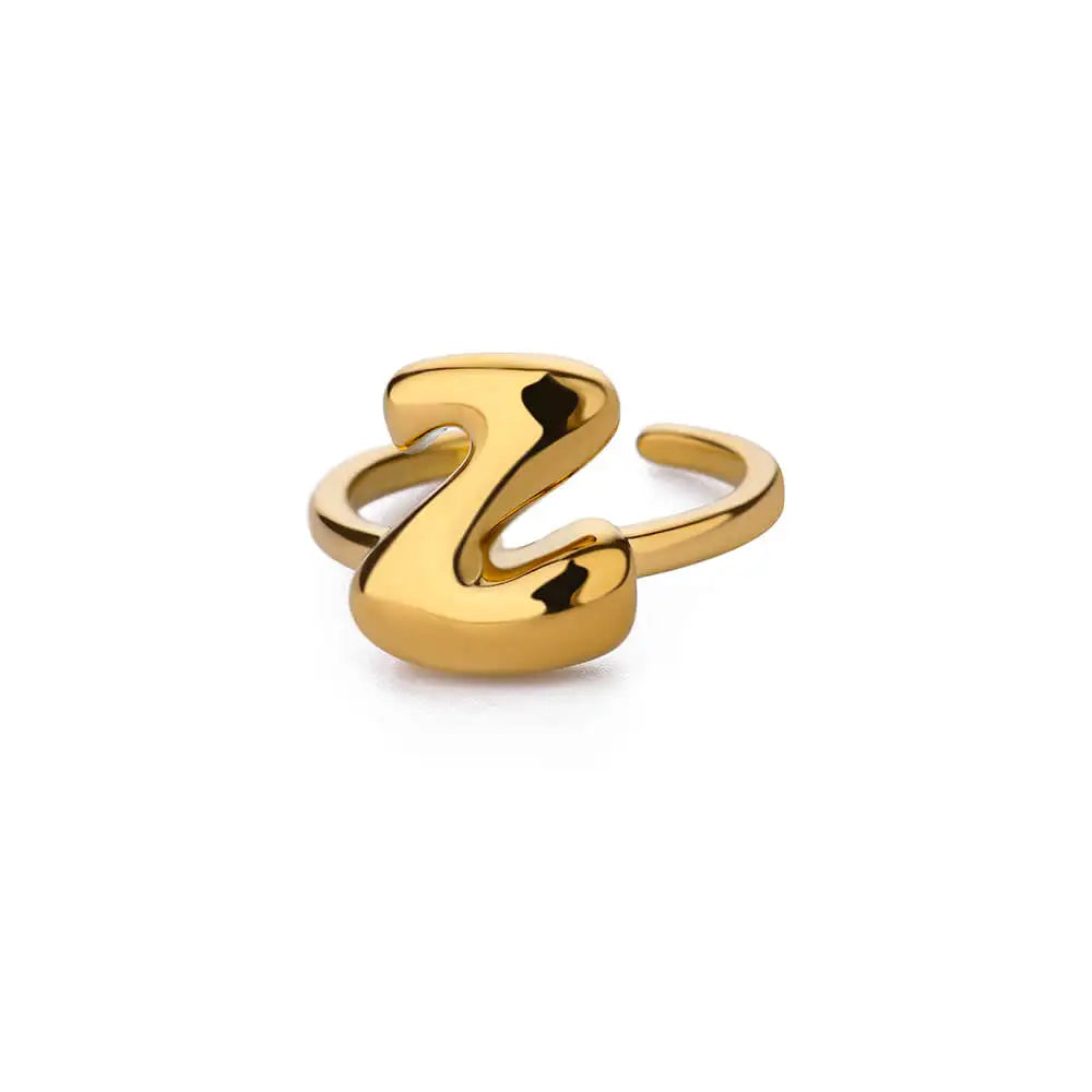 Anel Letrita Memores banhado a Ouro 18k