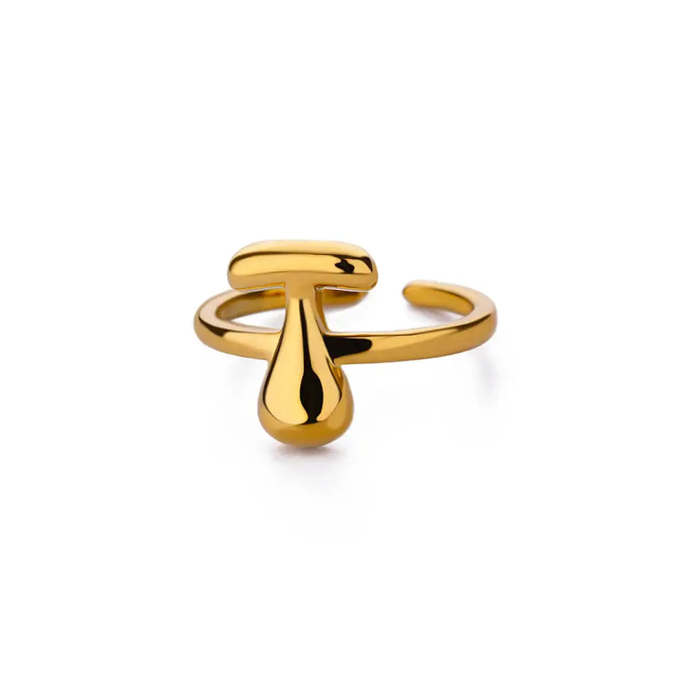 Anel Letrita Memores banhado a Ouro 18k
