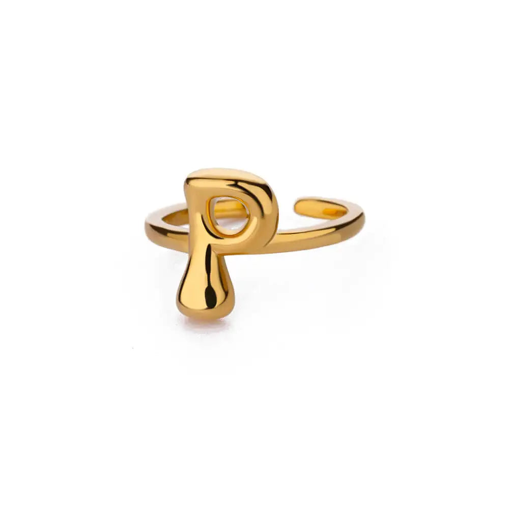 Anel Letrita Memores banhado a Ouro 18k
