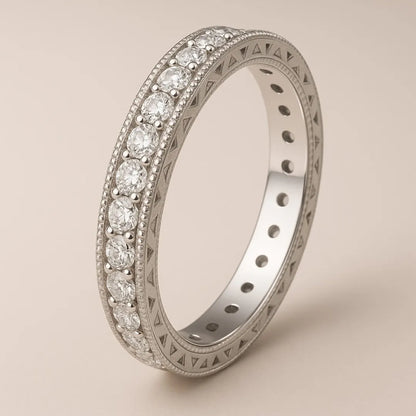 Anel Glitter Pavê em Prata 925 com Zircônias